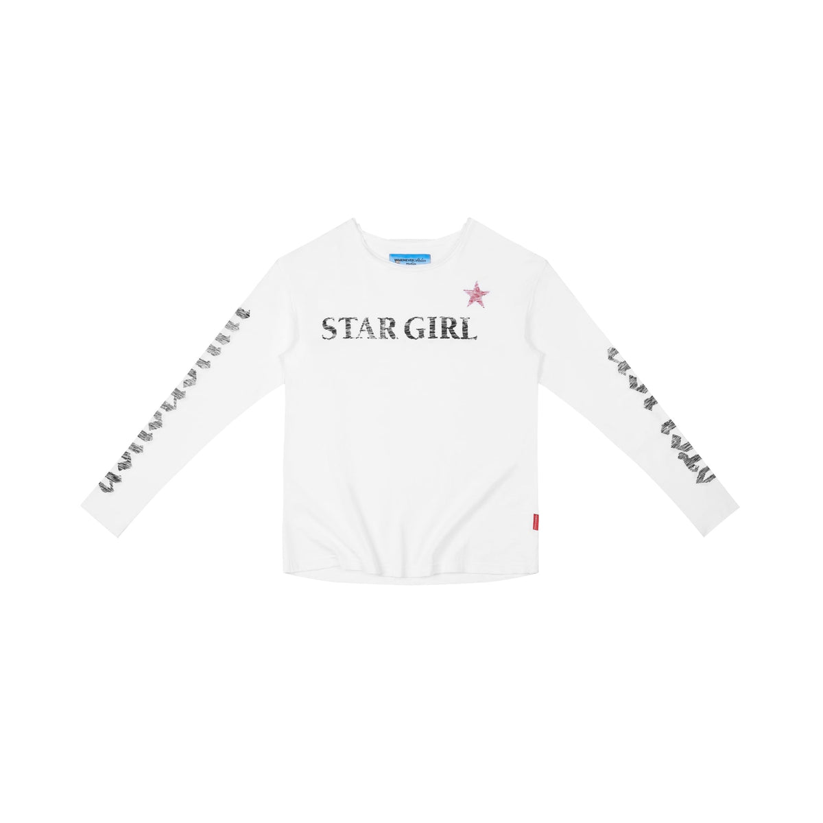 "WHENEVER" STAR GIRL LONG SLEEVE / WHITE