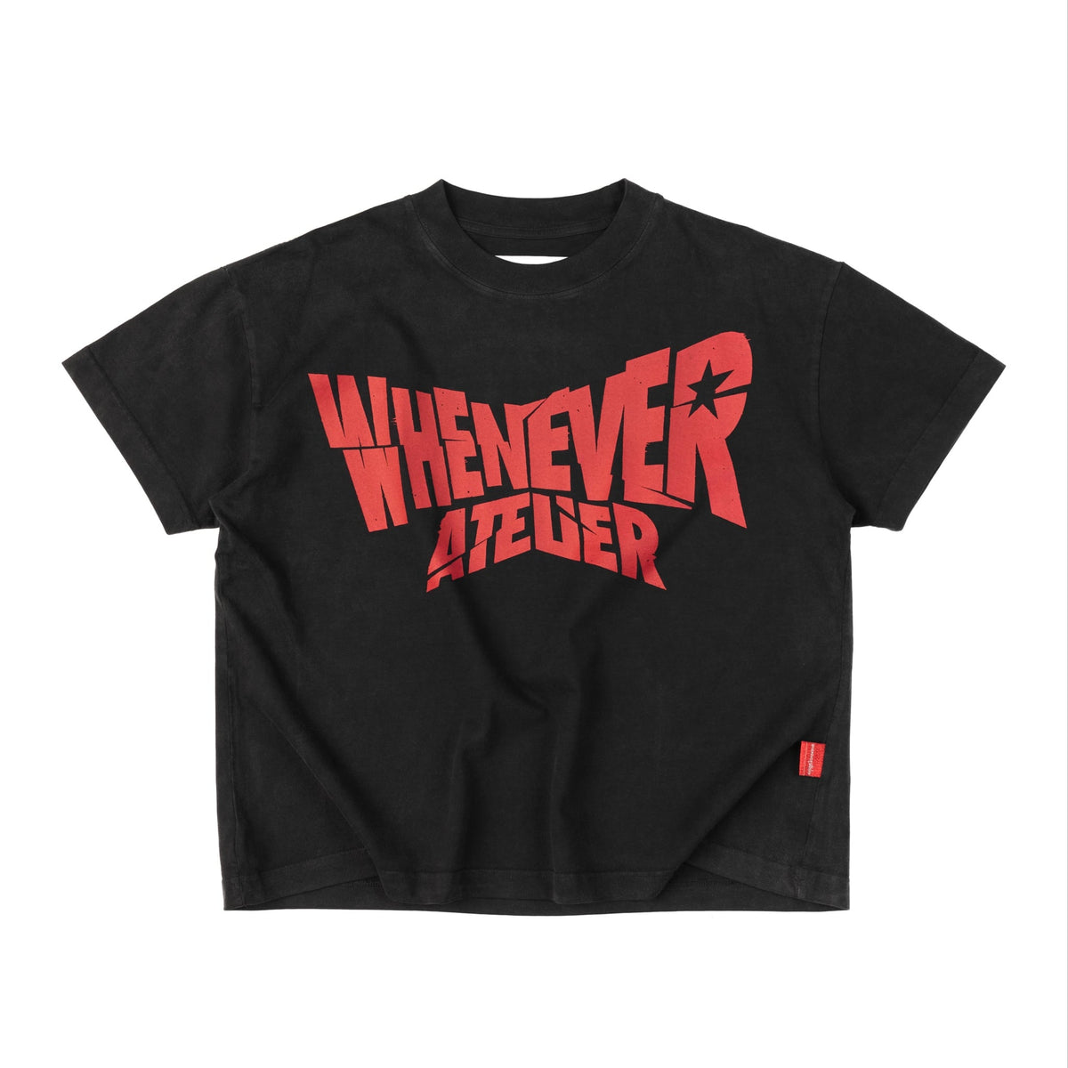 "WHENEVER" ARC LOGO T-SHIRT / BLACK
