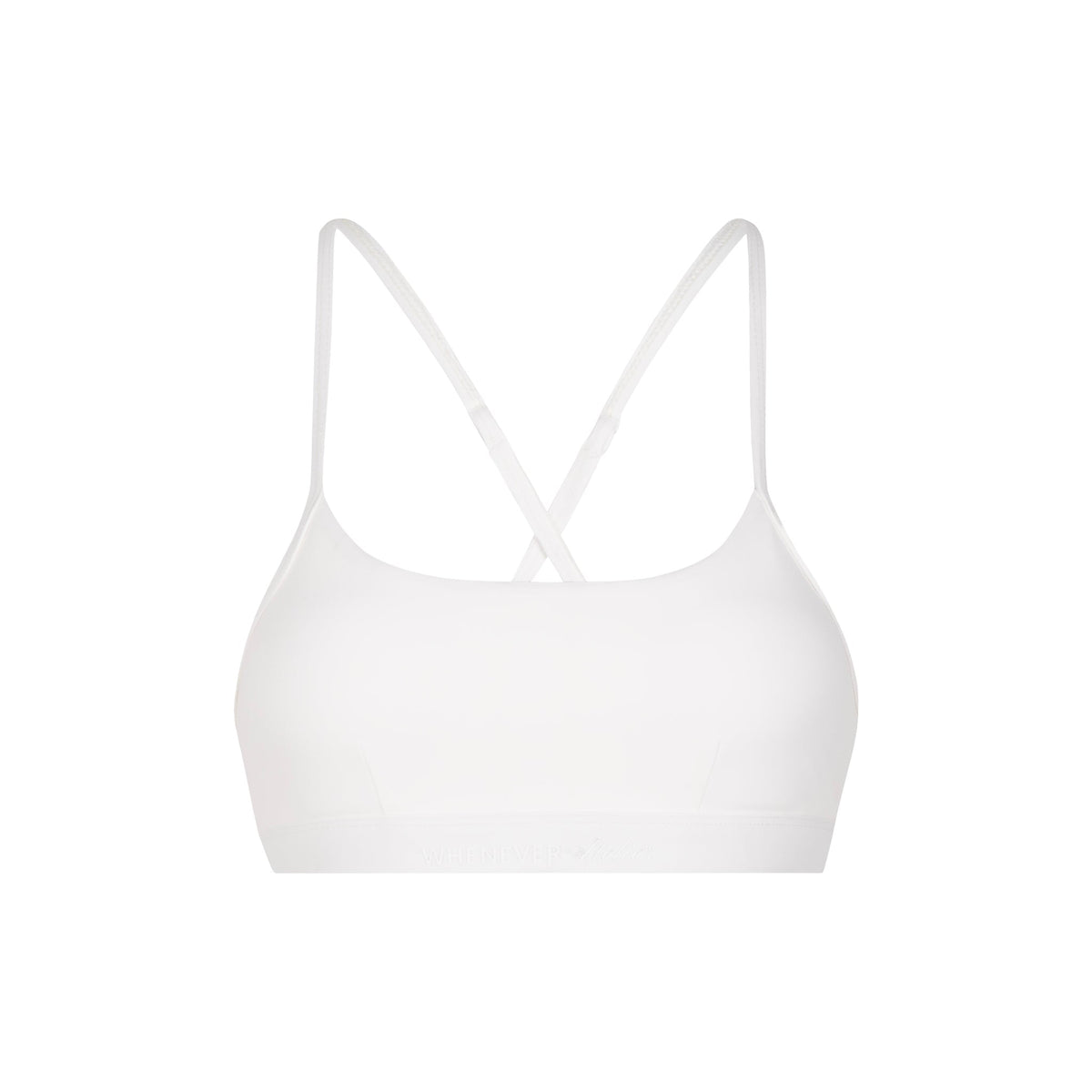 "WHENEVER" BASIC RACERBACK BRA / WHITE