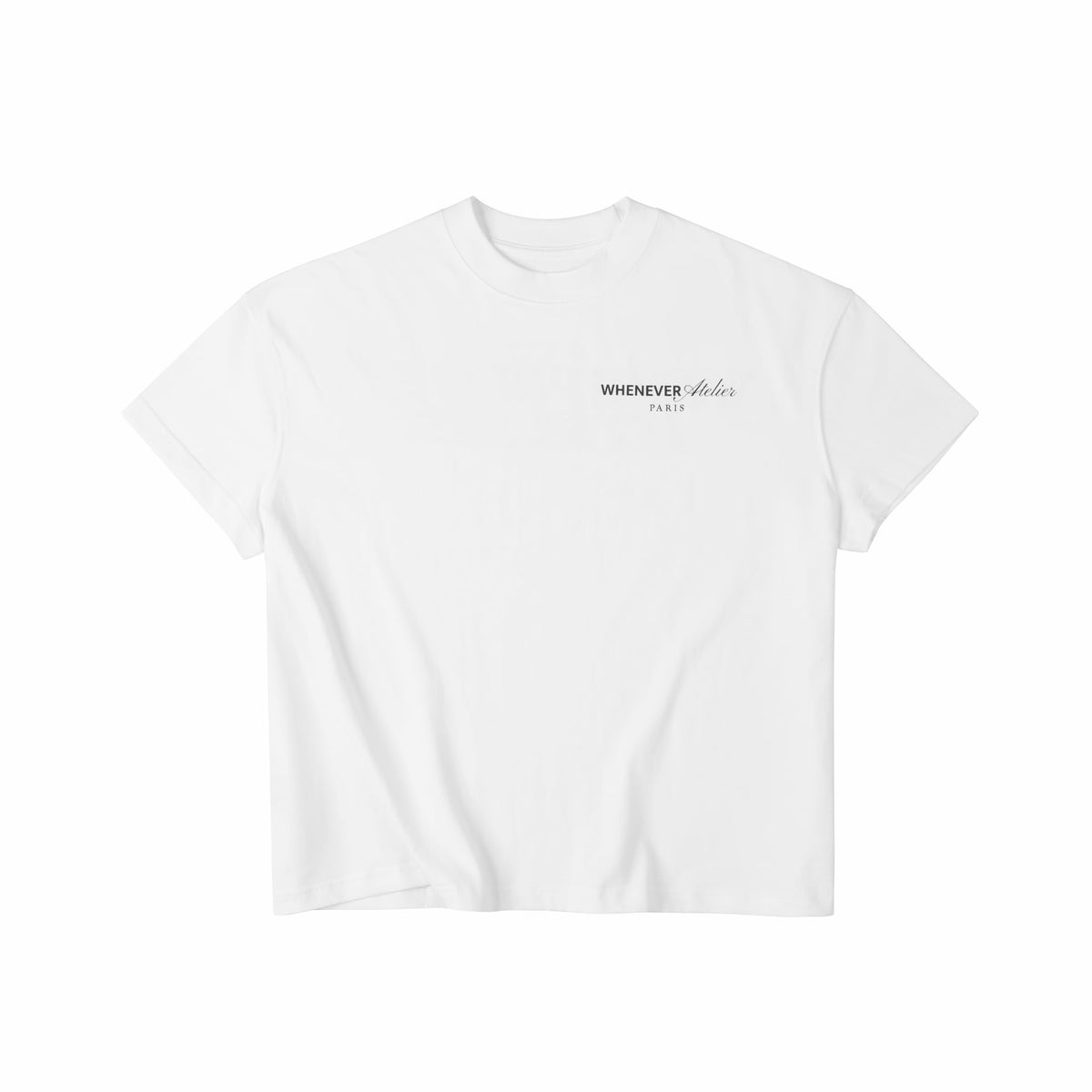 "WHENEVER" LOGO SS26 T-SHIRT / WHITE