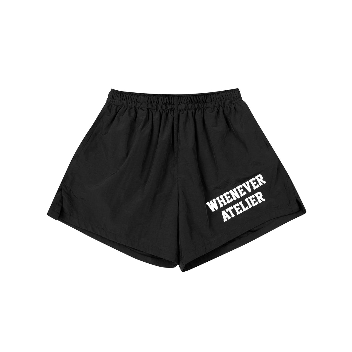 "WHENEVER" SS26 BASIC SHORTS / BLACK