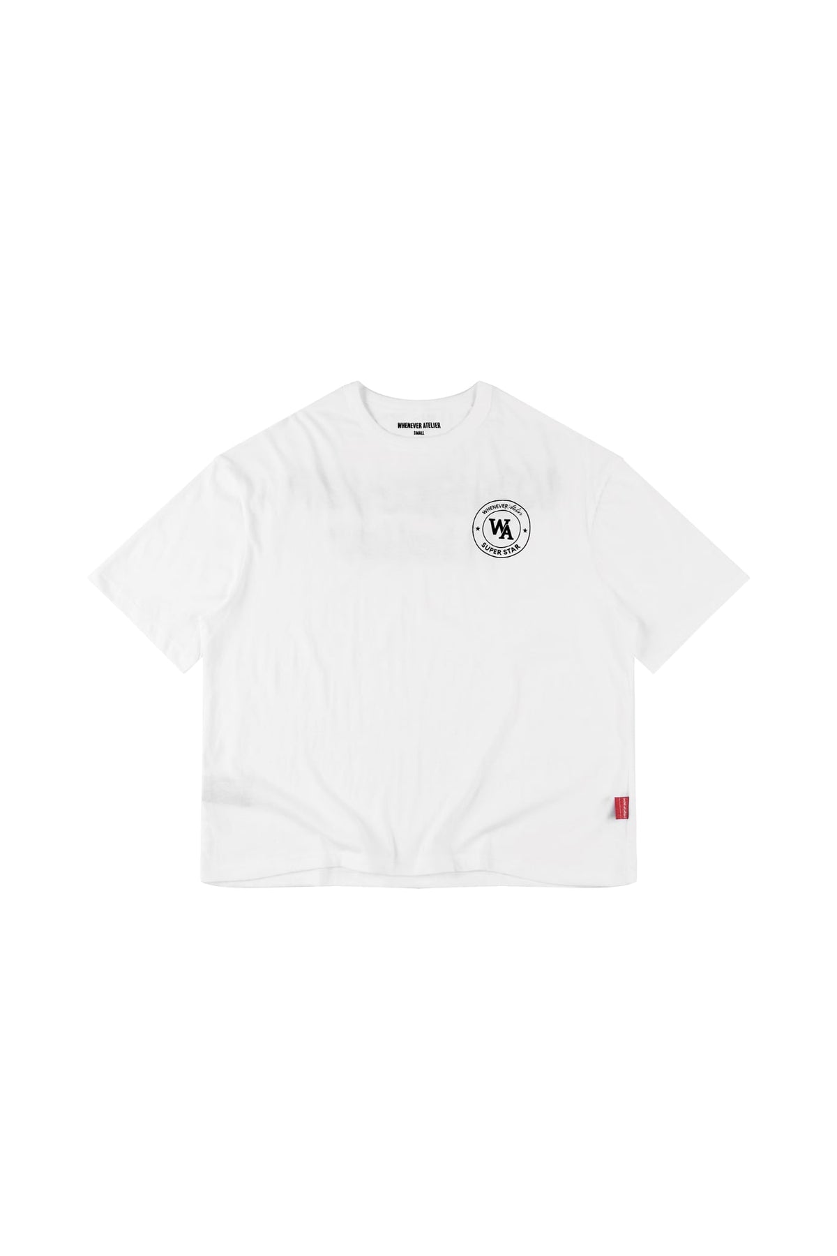 "WHENEVER" FUZZY LOGO TEE / WHITE