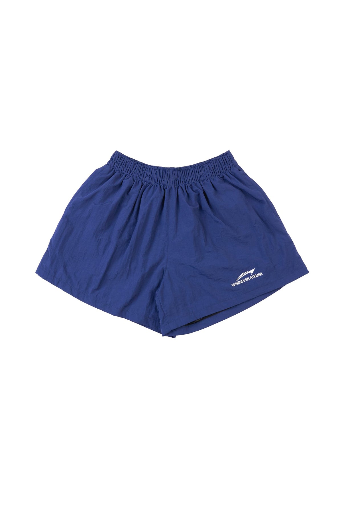 "WHENEVER" YATCH LOGO SHORTS / NAVY