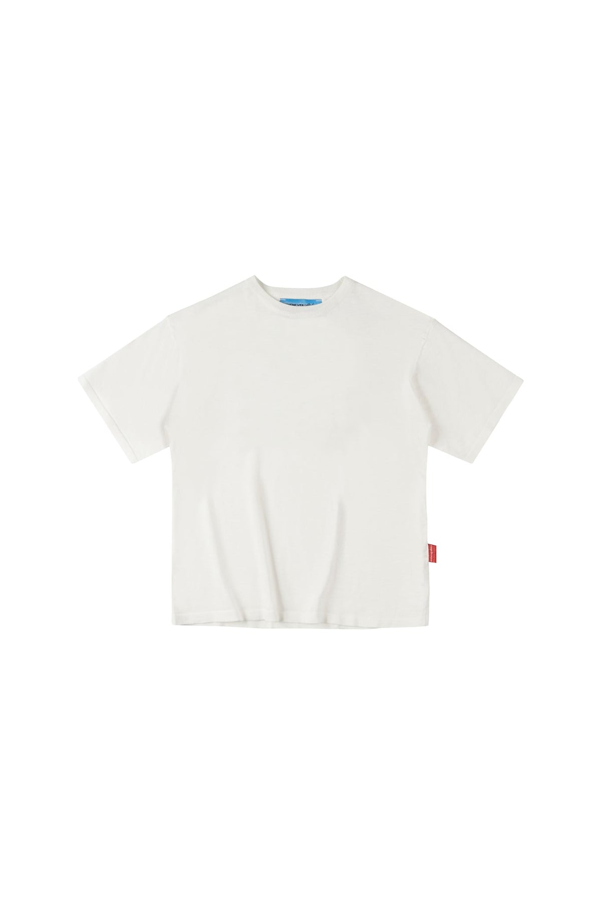 "WHENEVER" DISTRESSED LOGO T-SHIRT / WHITE
