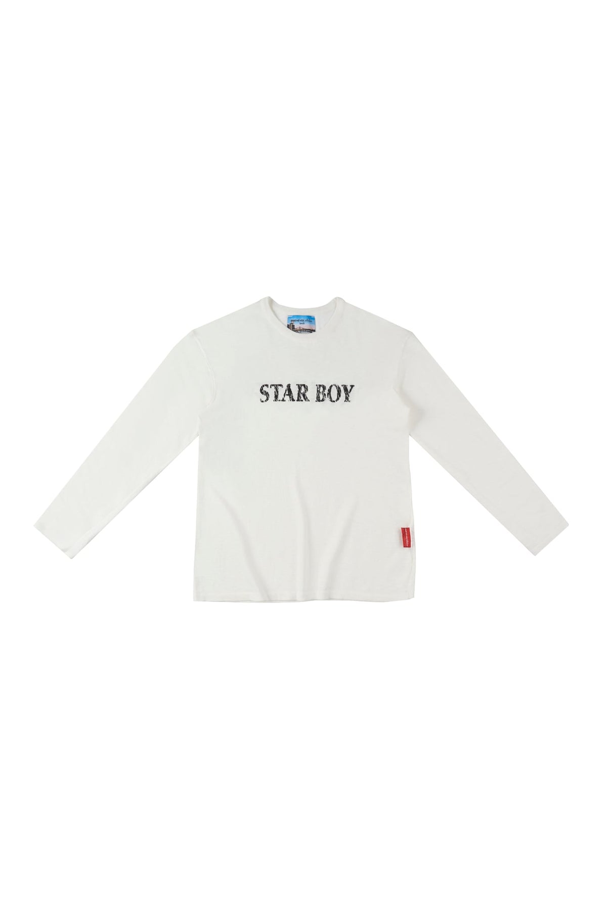 "WHENEVER" STAR BOY LONG SLEEVE T-SHIRT / WHITE